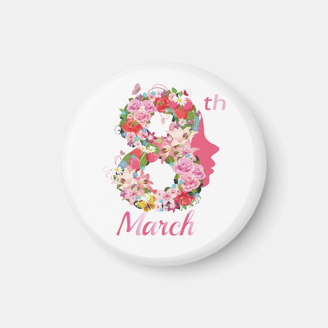 March 8th International Women's Day  Magnet (Front)