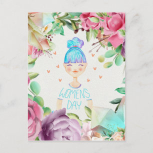 March 8th International Women's Day Postcard