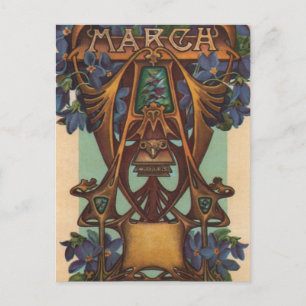 March - Aries Postcard