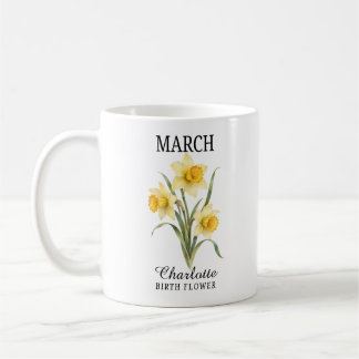 March Birth Flower Daffodil Coffee Mug