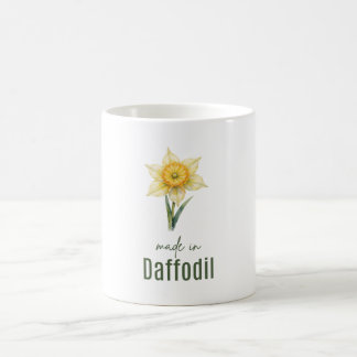 March Birth Flower Mug | Daffodil Watercolor