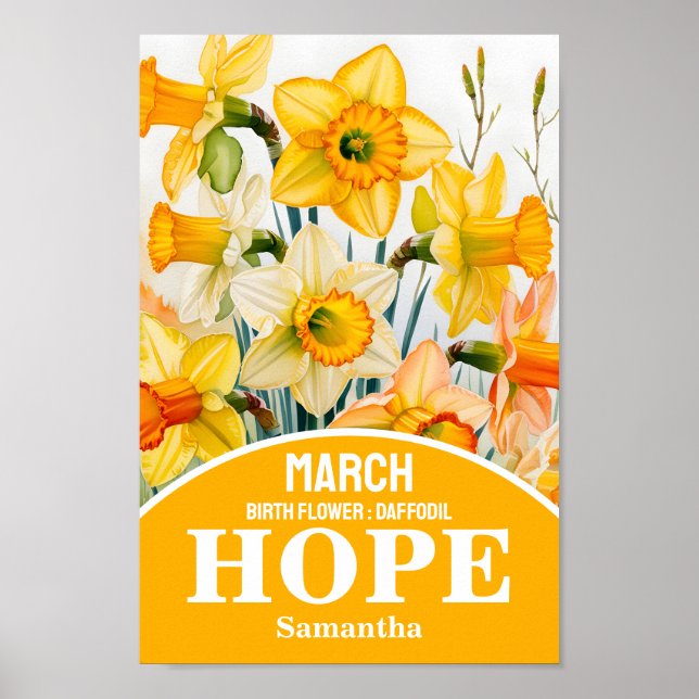 March Birth Month Flower Christian Wall Art (Front)