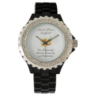 March Birth Month Flower Daffodil Birth Gift     Watch