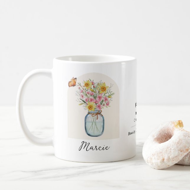 March Birth Month Flower Mug (With Donut)