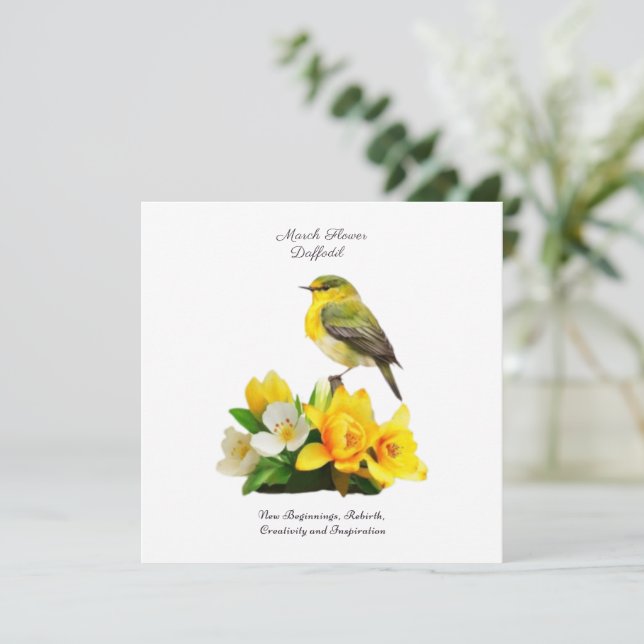 March Birth Month Flower Vibrant Birthday Gift (Standing Front)