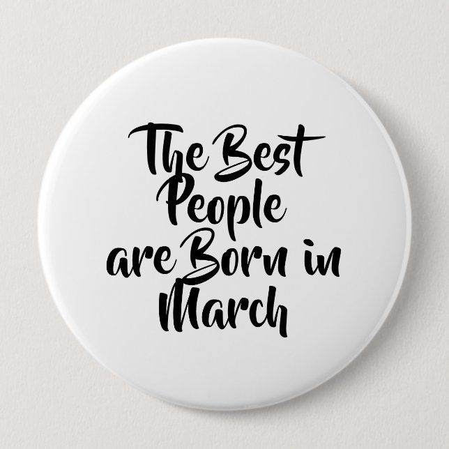 "March" Birthday Button (Front)