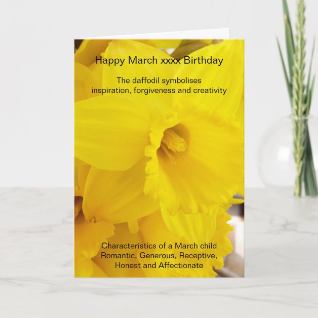 March Birthday Card (Front)