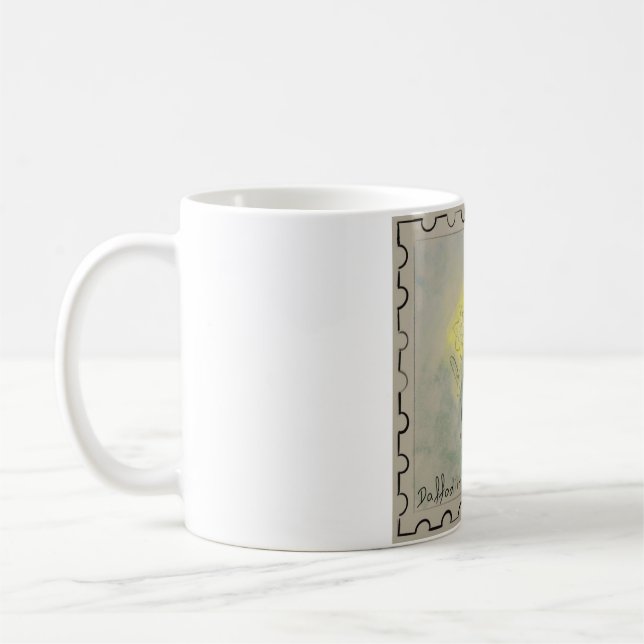 march birthflower coffee mug (Left)