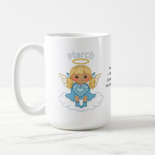 March Birthstone Angel Blonde Coffee Mug