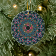 March Birthstone Bloodstone Mandala Ornament