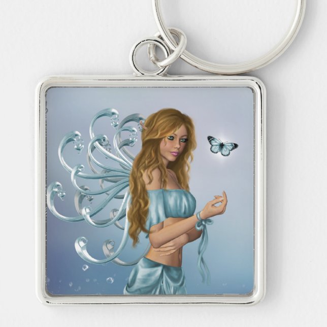 March Birthstone Fairy Key Ring (Front)