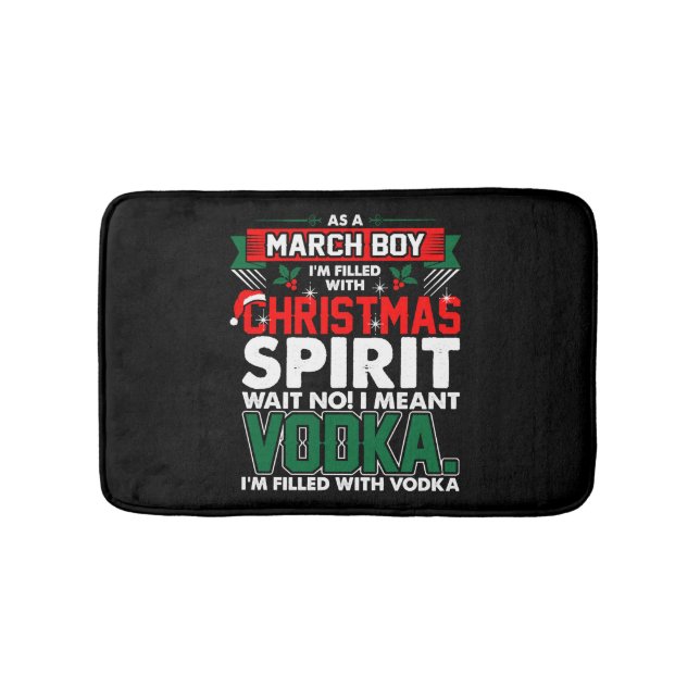 March Boy Christmas Spirit Bath Mat (Front)