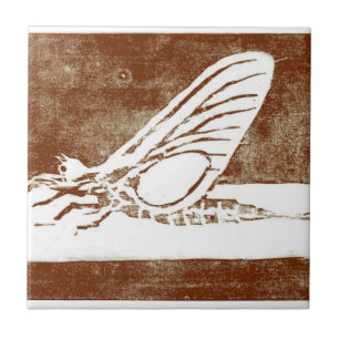 March brown mayfly trout fly ceramic tile