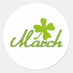 March Classic Round Sticker