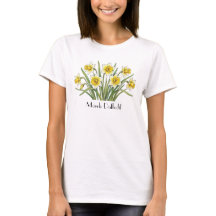 March Daffodil Flowers T-Shirt