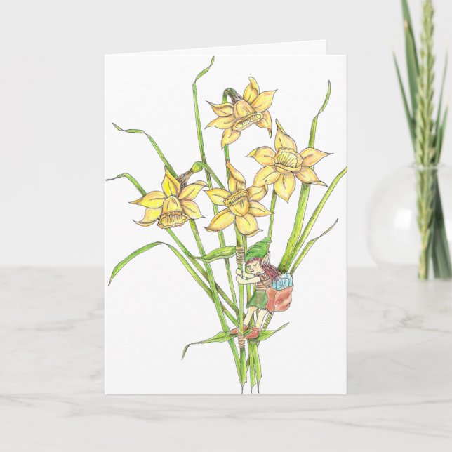 March Fairy Birthday Card (Front)