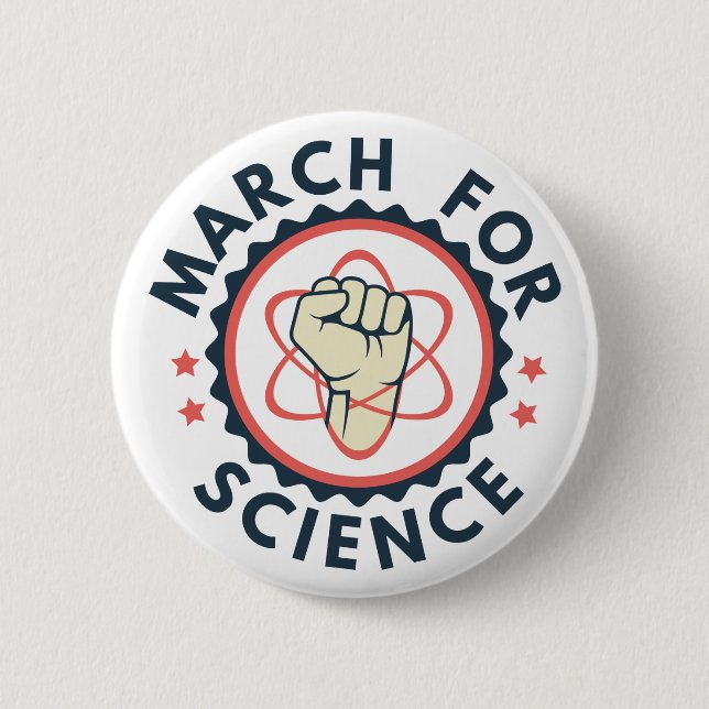 March For Science 6 Cm Round Badge (Front)