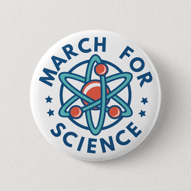 March For Science 6 Cm Round Badge (Front)
