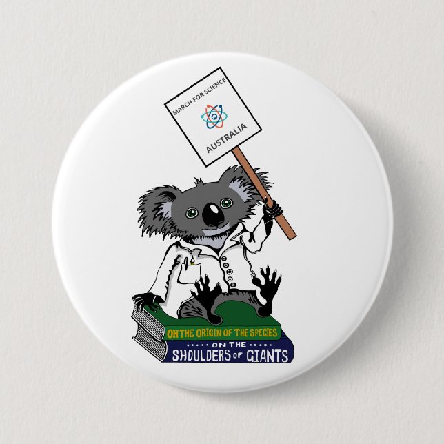 March for Science Australia - Koala 7.5 Cm Round Badge (Front)