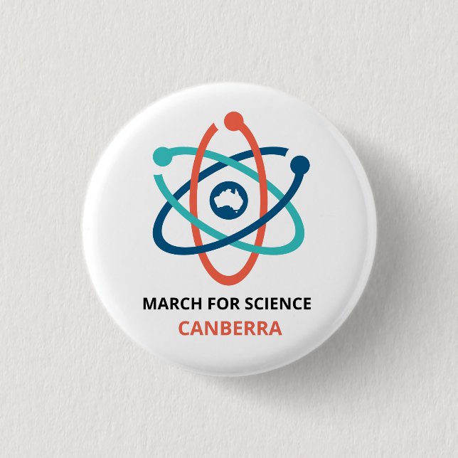March for Science - Canberra - 3 Cm Round Badge (Front)