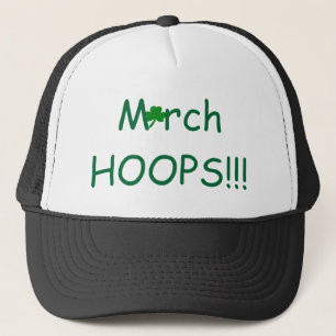 March HOOPS Green Shamrock Trucker Hat