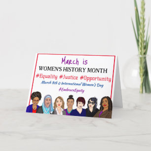 March is International Women's Day   Card