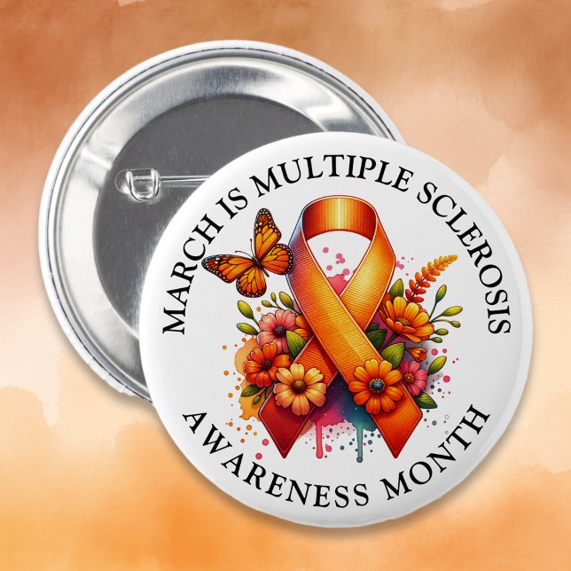 March is Multiple Sclerosis Awareness Month 6 Cm Round Badge (Creator Uploaded)