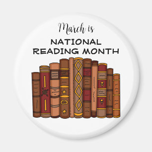 March is National Reading Month Magnet