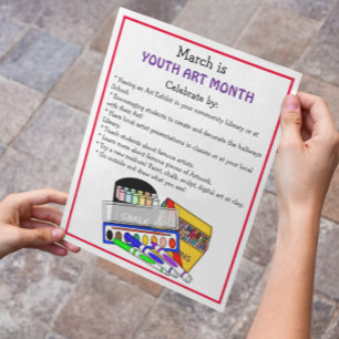 March is Youth Art Month Educational Poster Flyer