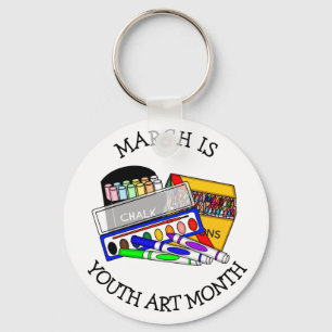 March is Youth Art Month Key Ring