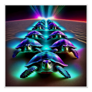 March Of The Neon Turtlles Poster
