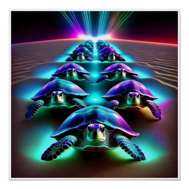 March Of The Neon Turtlles Poster (Front)