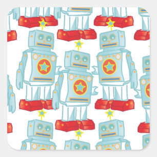 March of the robots square sticker