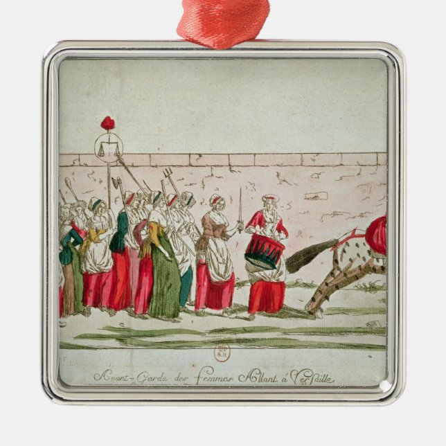March of the Women on Versailles Metal Ornament (Front)