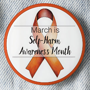 March Self-Harm Awareness Month 6 Cm Round Badge