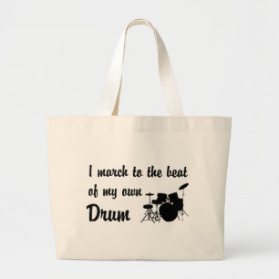 March to the Beat: Drums Large Tote Bag
