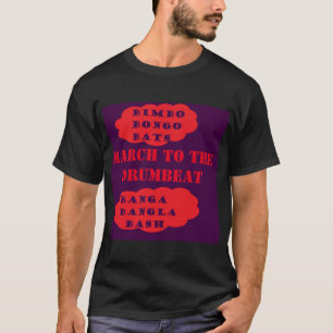 March to the drumbeat logo message design purple T-Shirt