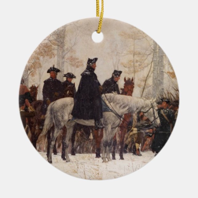 March to Valley Forge - William Trego  (1883) Ceramic Ornament (Front)