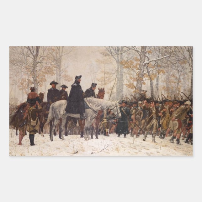 March to Valley Forge - William Trego  (1883) Rectangular Sticker (Front)