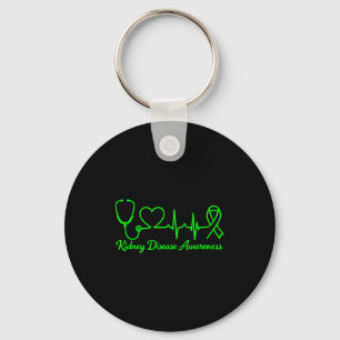 March wear green kidney disease awareness key ring