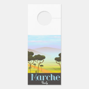Marche Italy travel poster Door Hanger