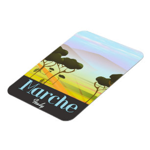 Marche Italy travel poster Magnet