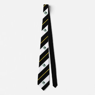 Marche striped flag tie