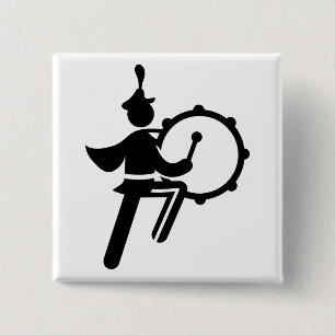 Marching Band - Bass Drum 15 Cm Square Badge