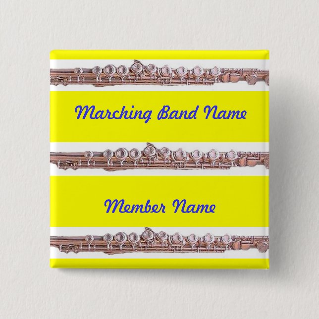 Marching Band Buttons ~ Flute (Front)