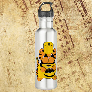 Marching Band Drums Tiger Yellow and Black 710 Ml Water Bottle