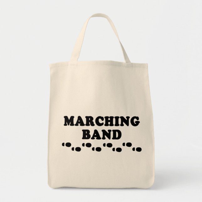 Marching Band Footprints Tote Bag (Front)
