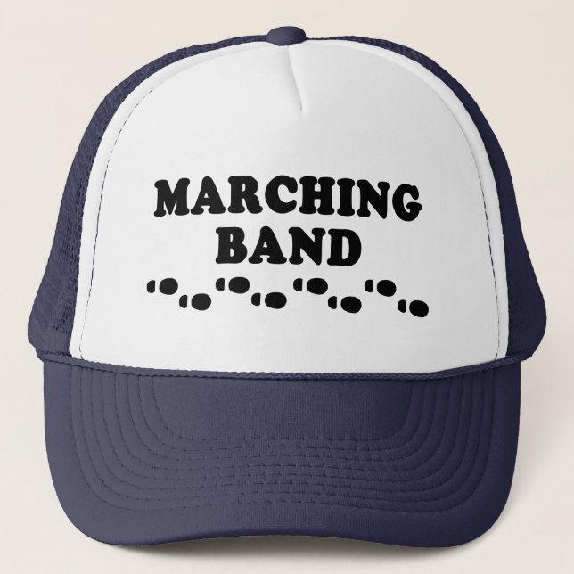 Marching Band Footprints Trucker Hat (Front)