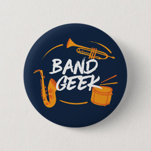Marching Band Geek Funny Musician 6 Cm Round Badge