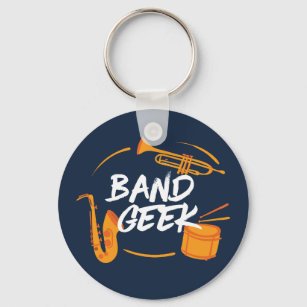 Marching Band Geek Funny Musician Key Ring